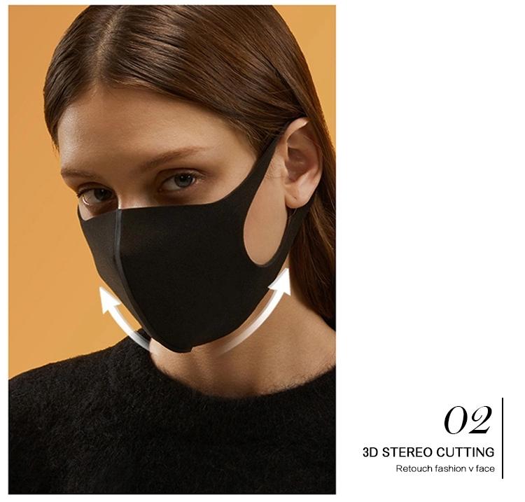 

Custom Luxury Winter Black Breathable Facemask Logo Fashion Printed neoprene Fabric Reusable washable durable Facemask, Black;yellow
