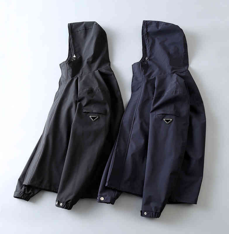 

Men's Jackets designer mens hoodies brand leisure street work Lapel jacket Super sense of science and technology Metal inverted triangle design O50M, Navy
