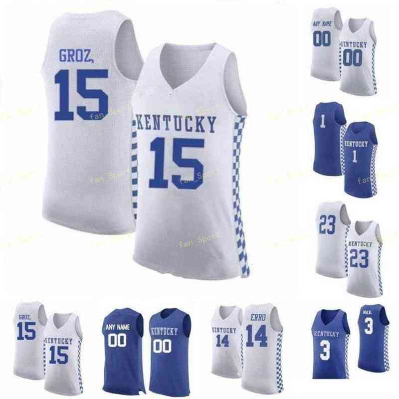 

NCAA College Kentucky Wildcats Basketball Jersey 5 Immanuel Quickley Malik Monk 3 Keldon Johnson 2 Jarred Vanderbilt Kevin Knox II Custom Stitched, As