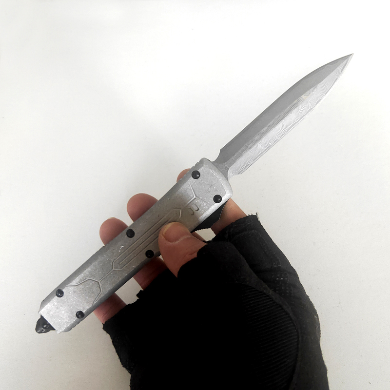 

Limited Customization Version Tactical Hunting Knife High Quality Damascus Blade Personality Carbide CNC 7075Aluminum Handle Pocket Auto EDC Economic Knives