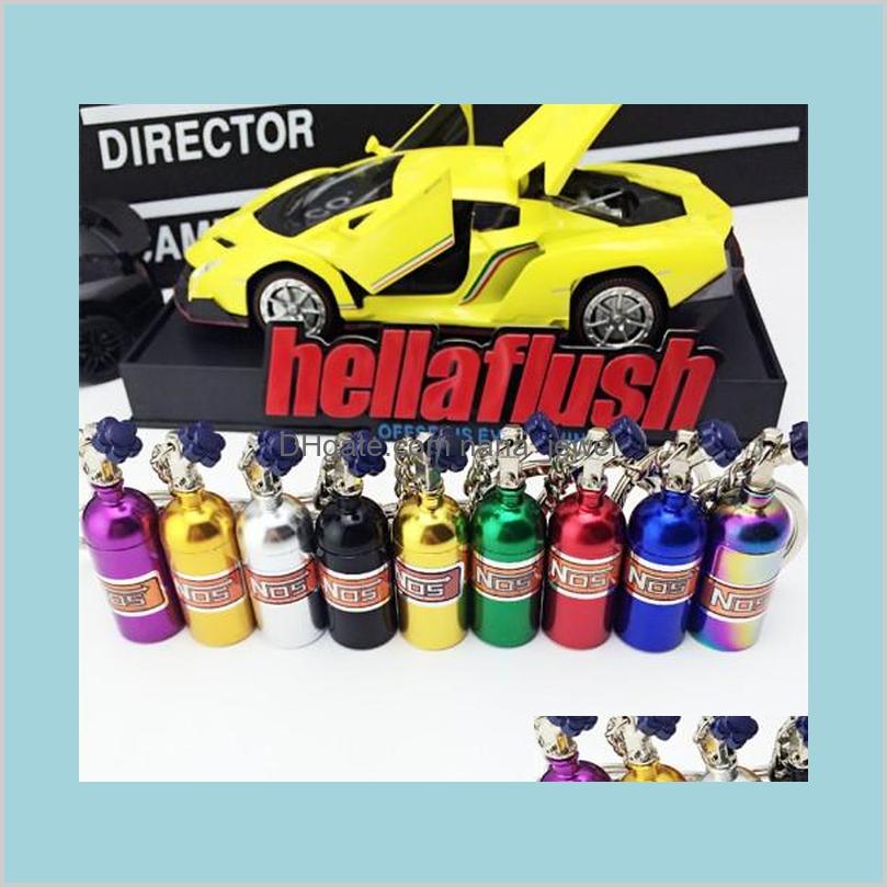

Designer Keychain Hot Car Modified Nos Nitrogen Cylinder Key Chain Creative Medicine Bottle Key Promotional Gifts Wholesale 58Cuc 9Xqio, Silver