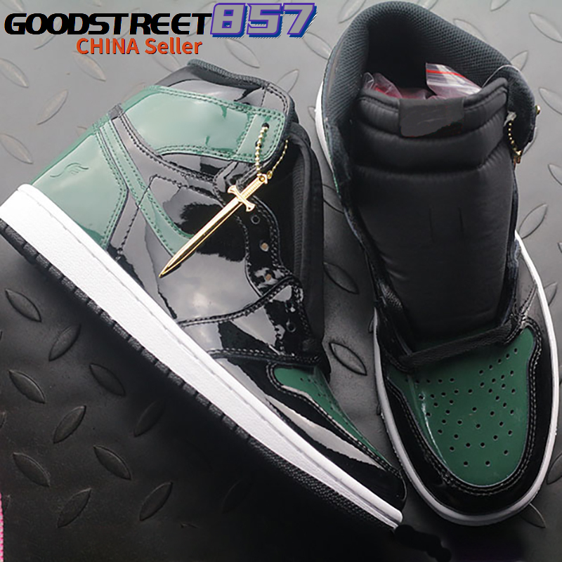 

High quality series non-slip wear resistant men's basketball shoes classic design woman Dark green paint sneaker casual shoe, #1