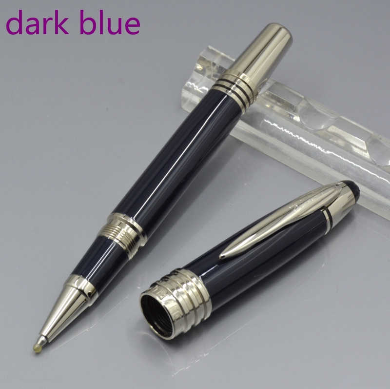 

high quality JFK Dark Blue metal Roller ball pen / Ballpoint pen / Fountain pen office stationery Promotion Write ink pens Gift ( No Box ), Blue;orange