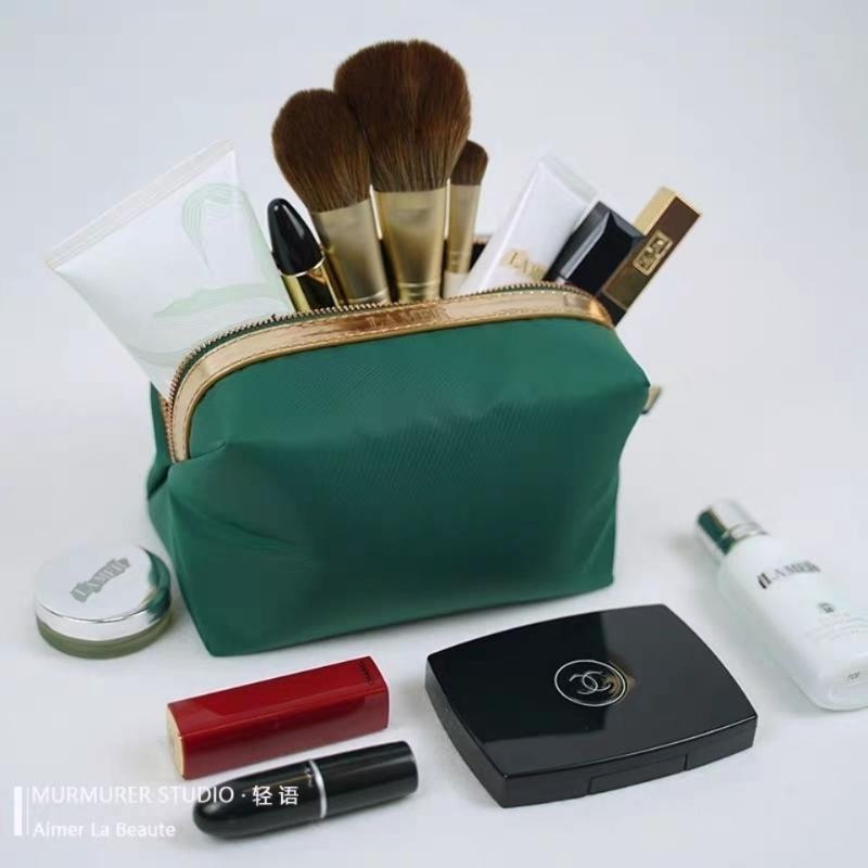 

Women Travel Cosmetic Bag Multifunction Geometric Makeup Bags PU Leather Waterproof Portable Toiletries Organizer Make up Cases, Green