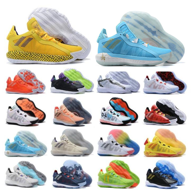 

New Damian Lillard VI Suede 6S 6 6th Bruce Lee basketball shoes men's sho Sport Dame Trainers sports shoe, Colour 26