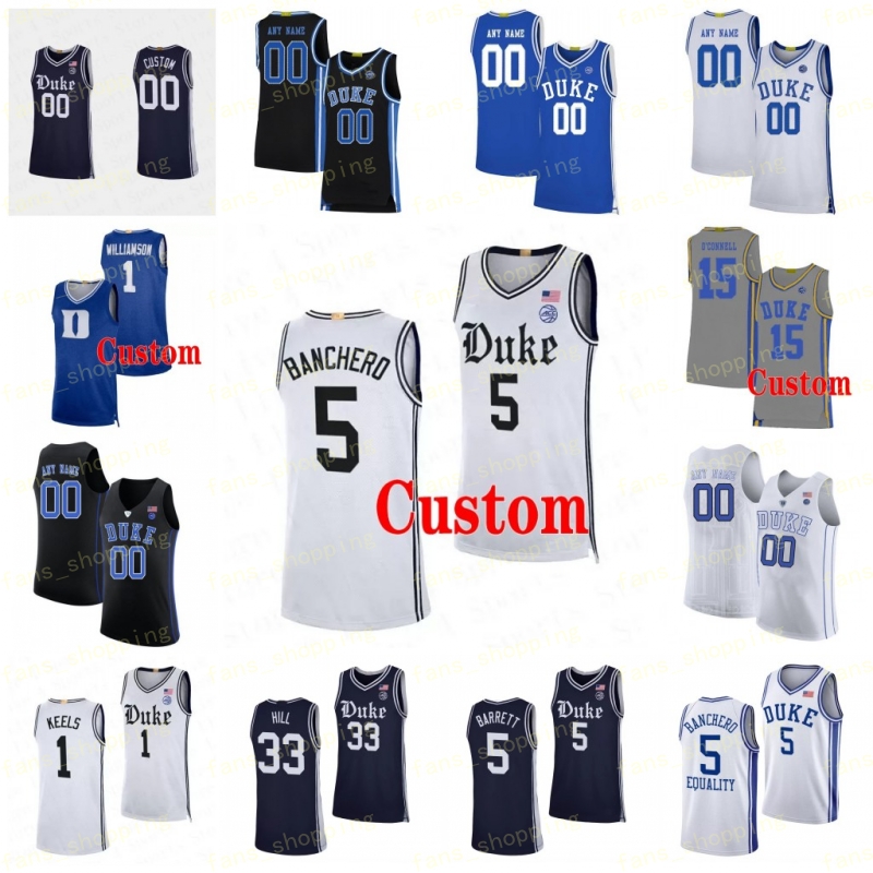 

THE BROTHERHOOD Duke Basketball Jersey NCAA College Wendell Moore Jr. Williamson Tatum Mark Williams Joey Baker Paolo Banchero AJ Griffin Je, Black