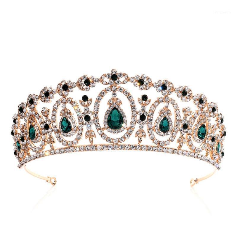 

Hair Clips & Barrettes Baroque Crystal Bridal Tiaras Wedding Big Queen Crowns Women Jewelry Rhinestone Pageant Diadem Vintage Princess Acces, Golden;silver