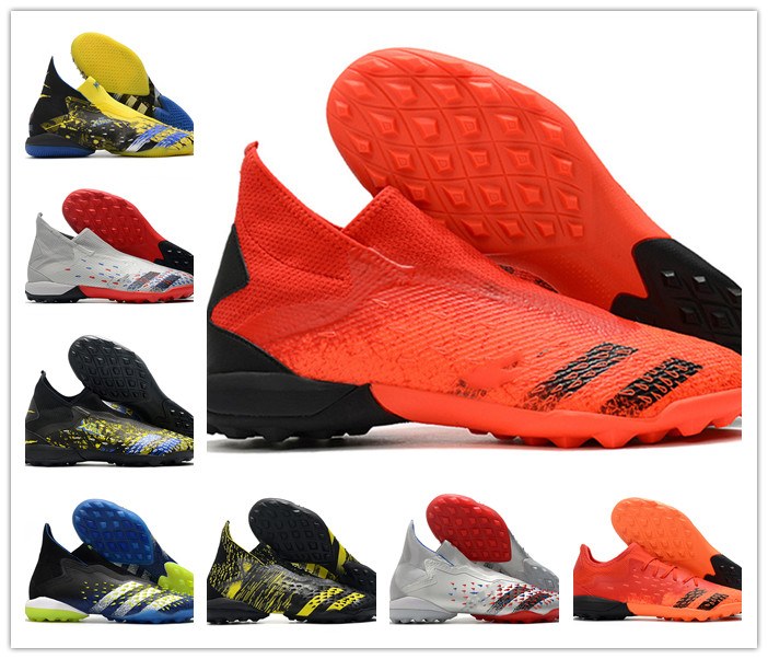 

GIFT BAG High Ankle Football Shoes Predator Freak + IC TF Cleats Mens Tango IN Laceless Trainers Pogba 21 Indoor Turf X Men Black Red Blue Y