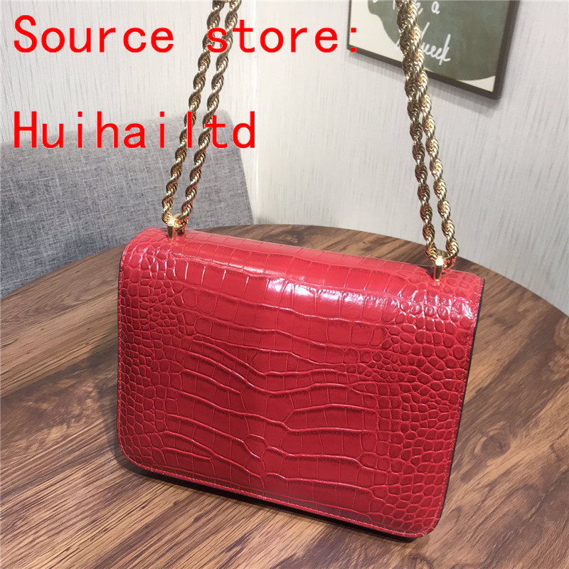 

high quality fashion desinger handbag luxury lady brands shoulder crossbody tb womens bags shopping purses Clutch Alligator Genuine Leather