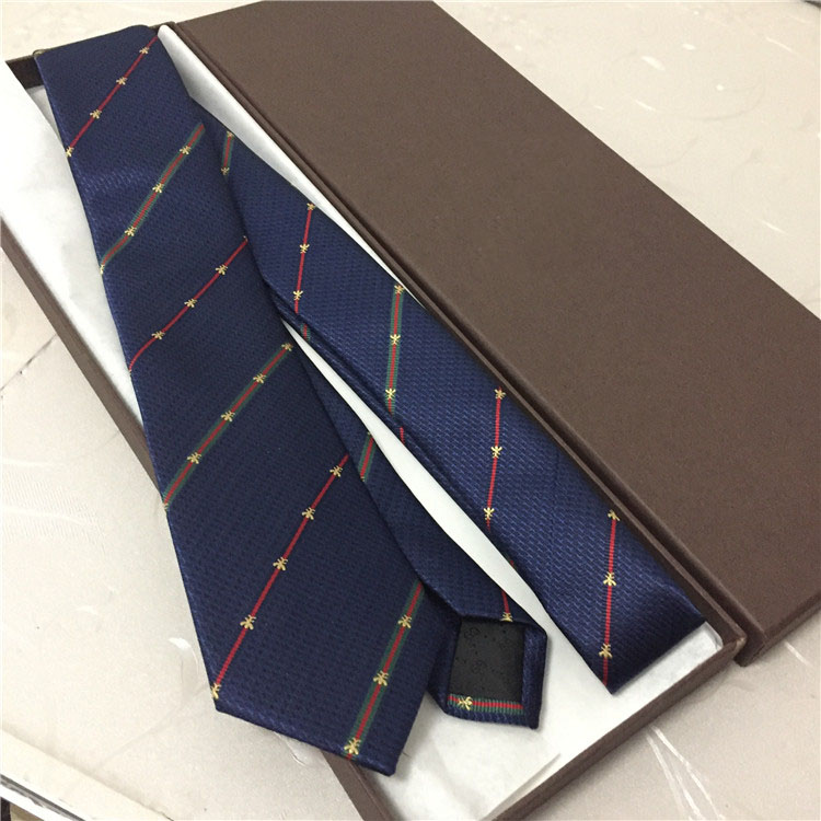 Brand new men's silk ties premium silk tie yarn-dyed tie business high-end gift box tie 7.0cm-image-666235265