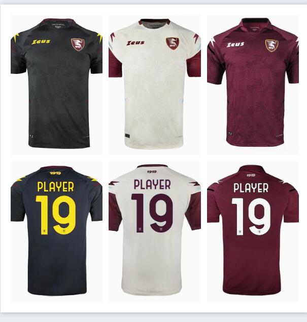 

Salernitana soccer Jersey 21 22 Home Away Third Red black white RIBÉRY Belec Coulibaly Bonazzoli Gyomber 2021 2022 19 PLAYER Football shirt camiseta de fUtbol