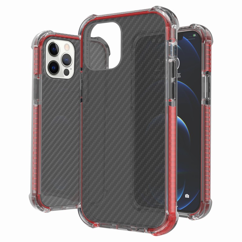 

Luxury Carbon Fber Transparent Soft Silicone Phone Cases For iPhone 12 13 Pro Max Mini Clear Military Grade Thicken Shockproof Cover, Mixed(pls leave a message)