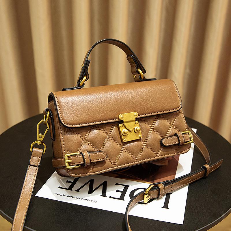 

Brand Designer Handbags Women Mini Bags Split Leather Black Brown Luxury Fashion Tote Over Shoulder Crossbody Purses Bolso