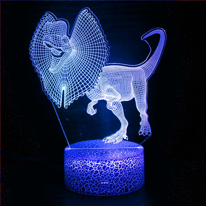 

3D LED night light lion head dinosaur toy 16colors remote control desk lamp toy gift children decoration USB