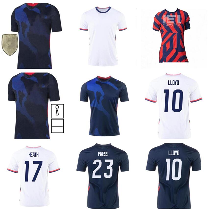

2021 Men Kids Soccer Jerseys Christian Pulisic Jersey Morgan Julie Ertz Megan Rapinoe Press Lloyd Heath Yedlin Dempsey KRIEGER Football Shirt, Black;yellow