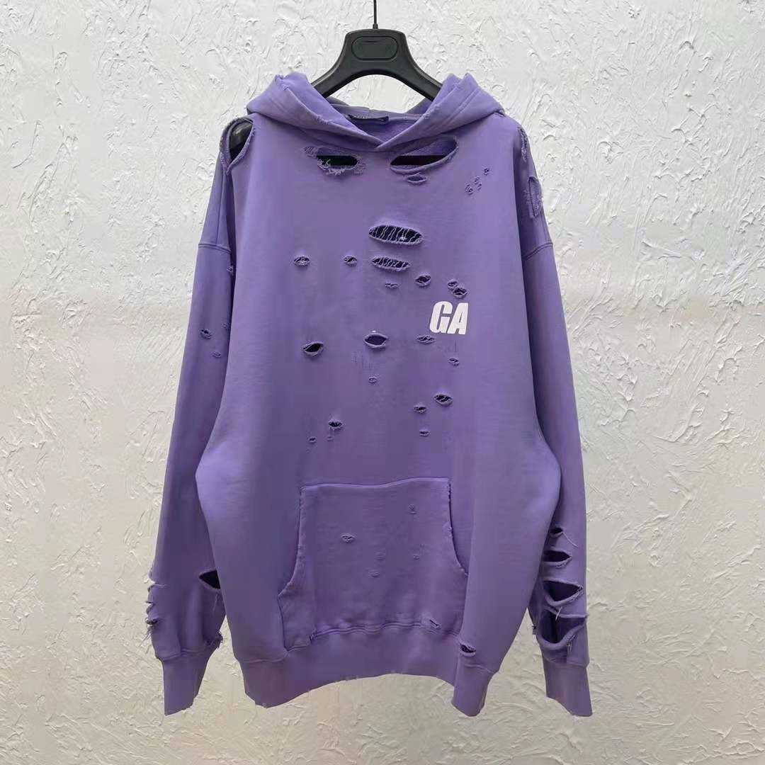 

21FW Autumn and Winter France Hoodies Letters Printed Hooded Sweatshirt Couple Casual Street Men Women Hoodie 0827, Purple