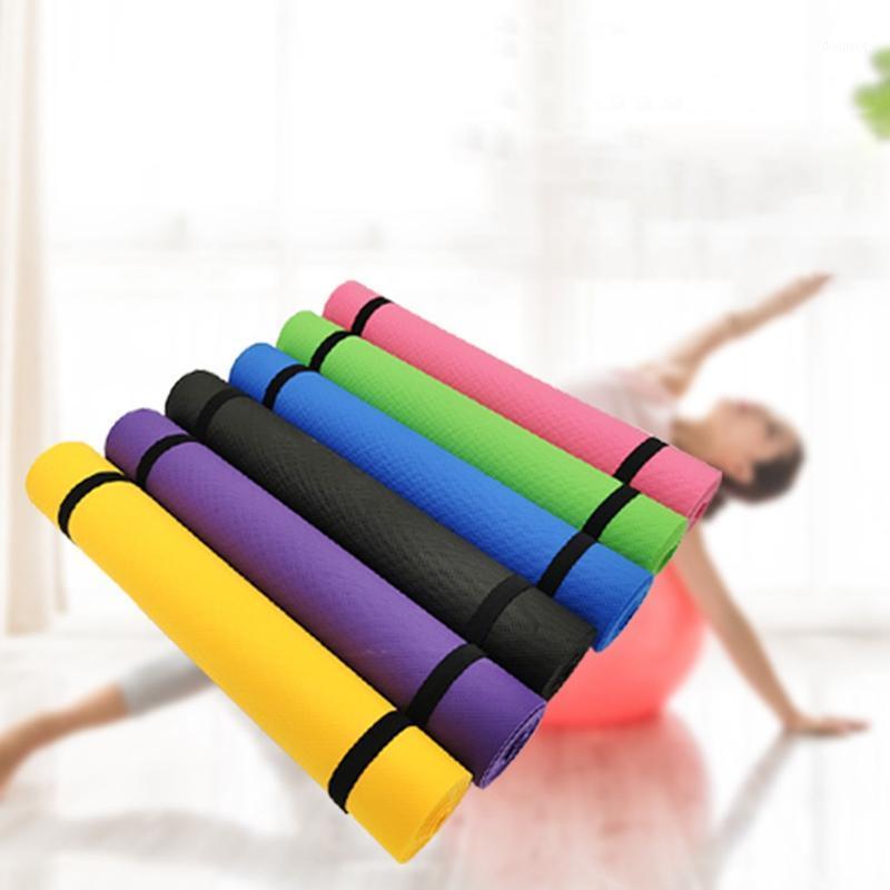 

4mm Thick EVA Foam Yoga Mat Non Slip Yoga Pilates Exercise Fitness Mat 183*60cm Folding Gym Fitness Equipment1, Red
