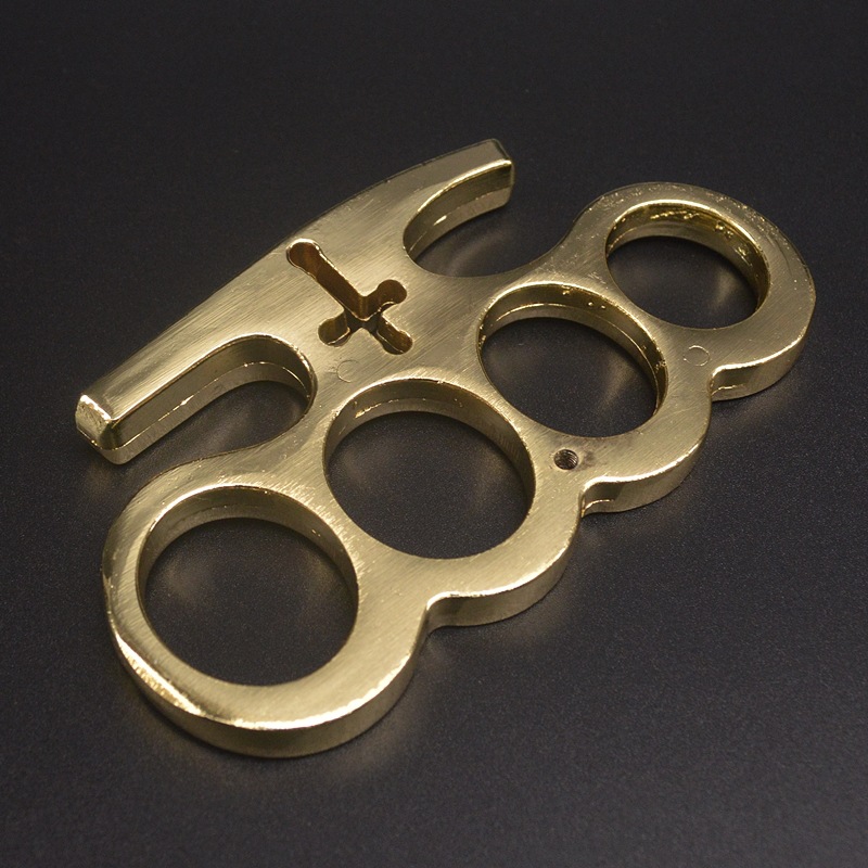 

Cross Metal Knuckle Duster Four Finger Tiger Fist Buckle Security Defense Ring Self-defense Portable Pocket EDC Tool
