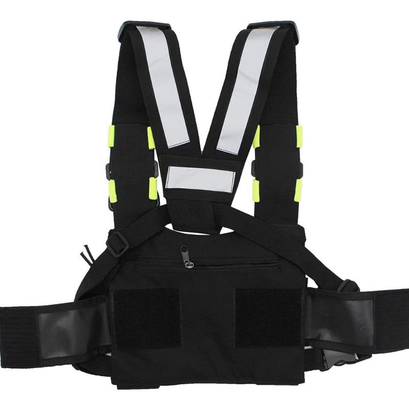 

Bed Rails Suspender Work Tool Bag Heavy Duty Belt Adjustable Black Chest Rig With Reflective Strips Tactical Vest