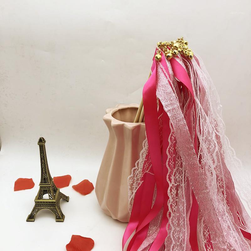 

Party Decoration 10/30 Pcs Twirling Ribbon Wands Colorful Streamers Wedding Favor Sticks With Bell For Bride Groom Celebration Festival
