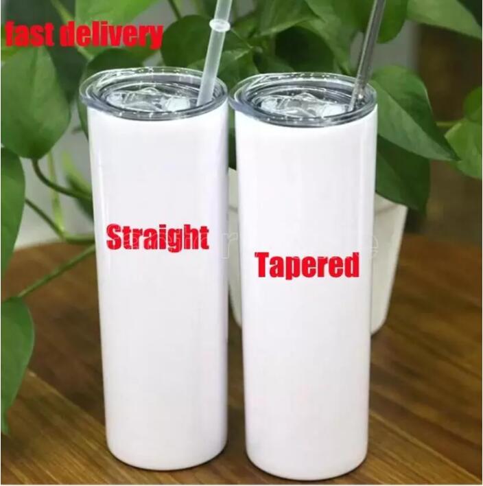 3-7 Delivery DHL DIY sublimation tumbler 20oz stainless steel slim tumbler straight tumblers vacuum insulated travel mug best gift GF1025-image-97538601