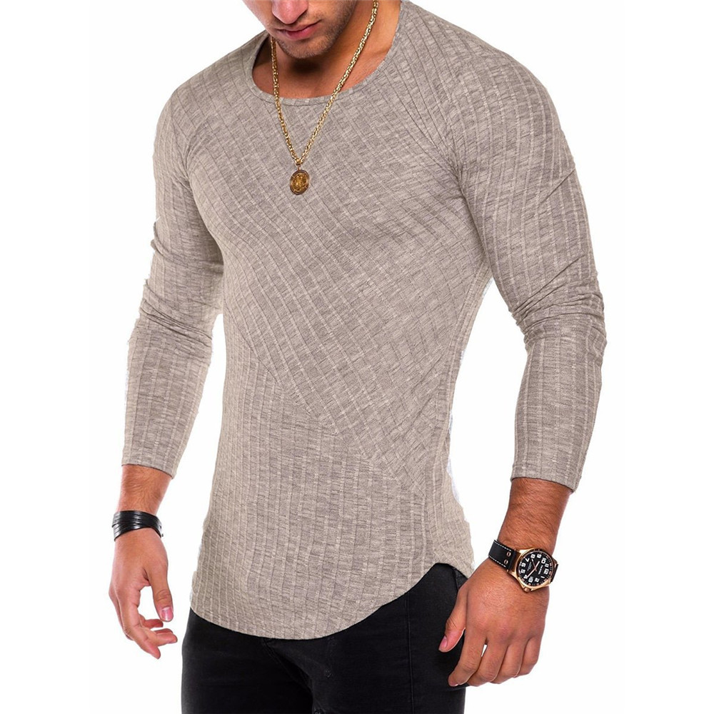 

Spring Autumn pullover men o-neck thin Slim elasticity Solid color knitting pullover mens clothes, Dark grey