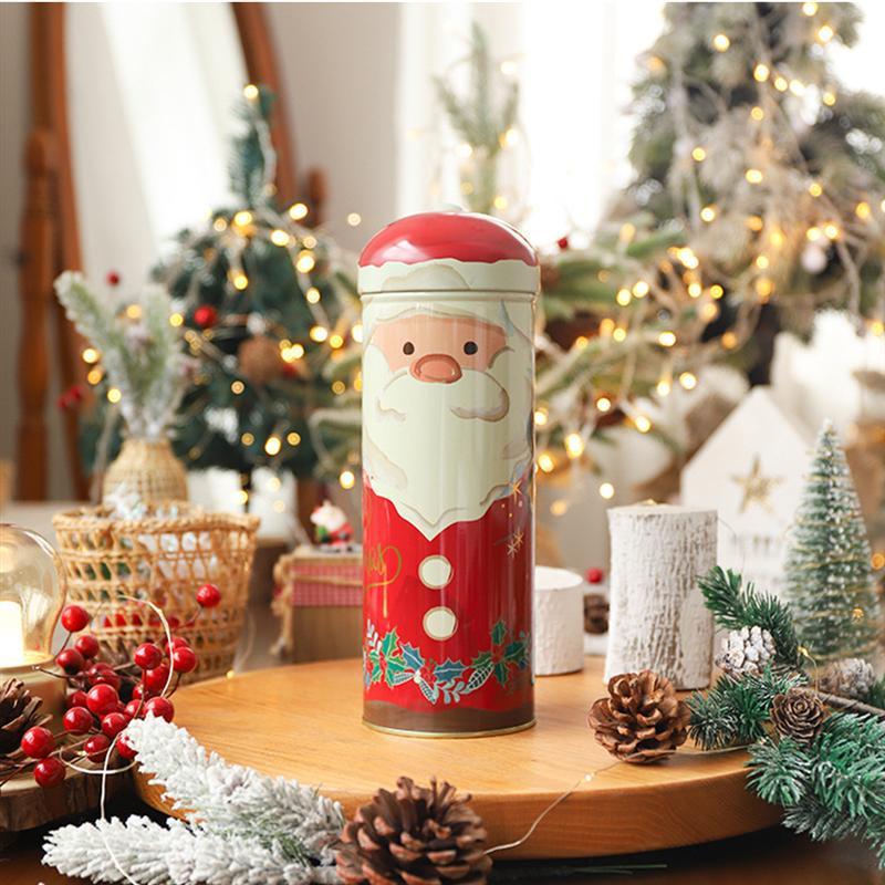

Gift Wrap 1pc Christmas Tinplate Box Candy Jar Storage Packaging Boxes Adorable Jars Theme Cookie