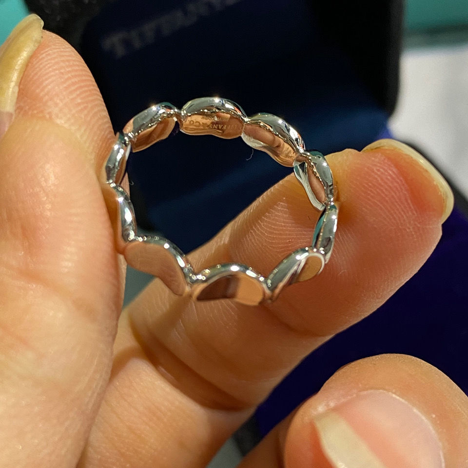 

Luxury Band Rings T high edition 925 Sterling Silver pea ring for men and women couple pair rose ring