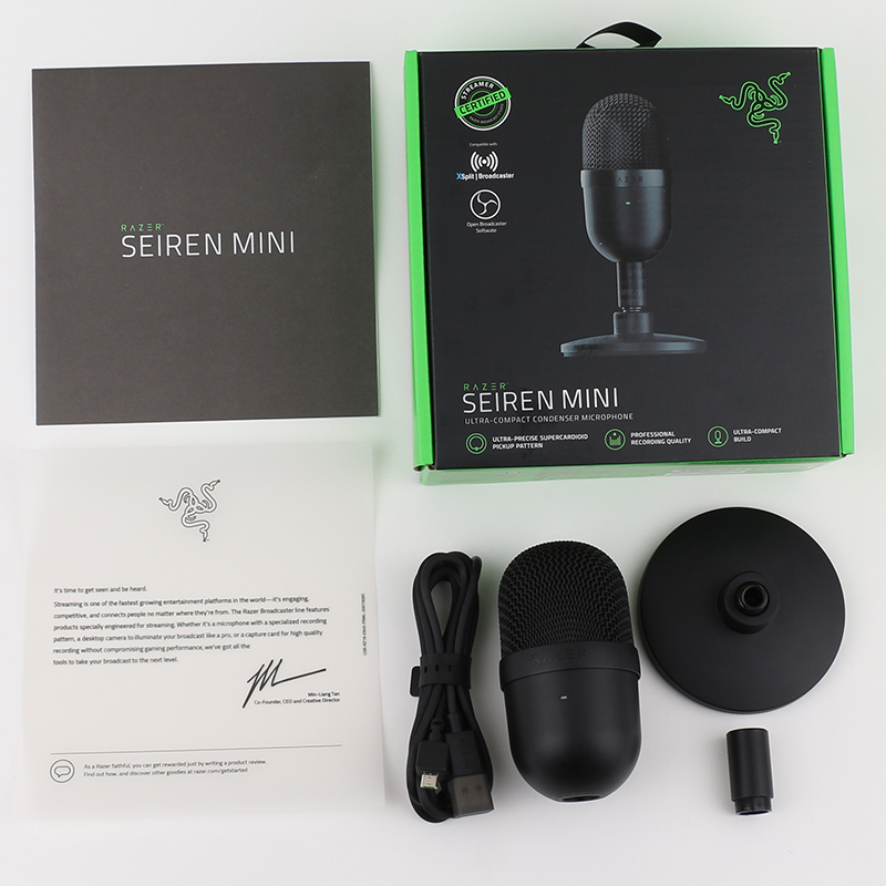 

Razer Seiren Mini USB Condenser Microphone Ultra-compact Streaming Desk Mic Mice