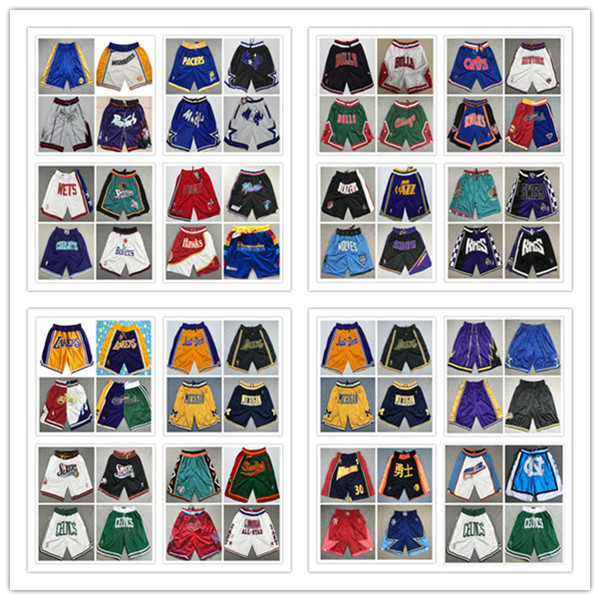 

Top Quality JUST DON Shorts Hip-hop All City Basketball Sweatpants Zipper Pockets S-XXL Blue White Black Red Pink Mens Stitched