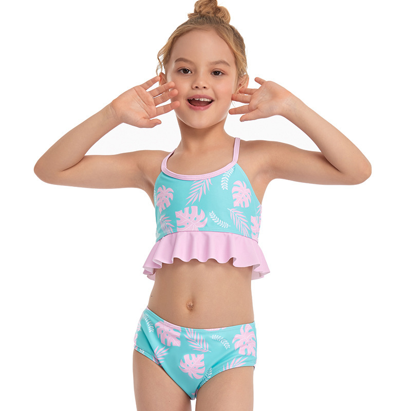 

2021 Children's Swimsuit for Children Girls Swim Suit Kids Bikini Trunks Child Swimwear Fused Baby New Female One Piece Princess Girl Qyyx, Blue