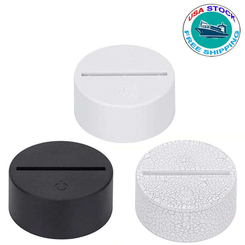 

Touch 3D LED Lights Holder Lamp Base 4mm Acrylic Panel Night Light Replacement Colorful Table Light Decor Holder Battery or USB Power