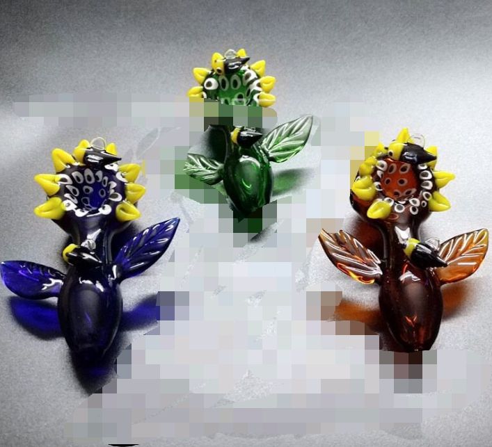 

4 glass pipes smoking accessories bong heady glass flower smoking pipes colorful hand pipes bubbler dab rig drop shipping