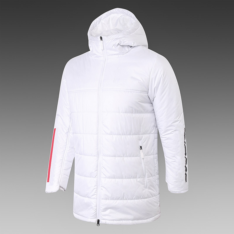 

21 22 Real Madrid Down Jacket Benzema Hoodie Modric Sweater Sportwear Tracksuit Soccer Kroos Cotton Coat Football Shirt Winter Fleece Clothes Hooded, White