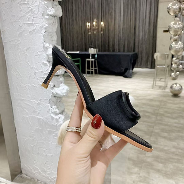 

The new 2021 matte leather slippers with square lips, open-toed flats for women in sizes 35-42 mkj004