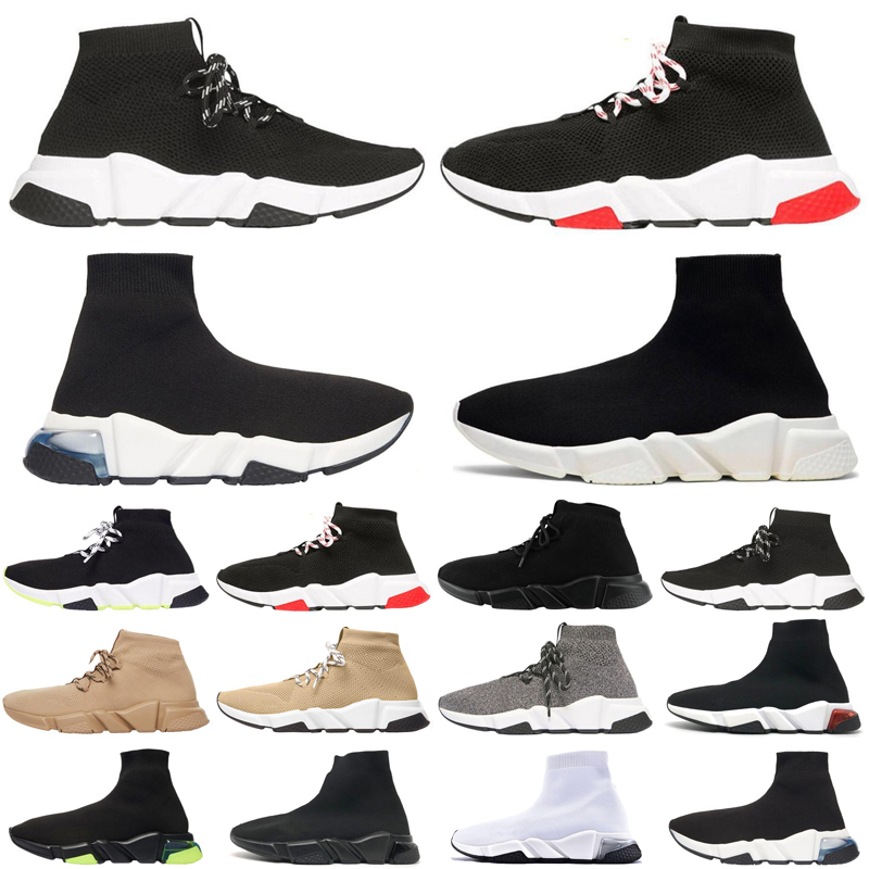 

original socks mens womens Casual Shoes Lace Up Yellow Black Red Clearsole White men women Designer trainers sneakers size 36-45, #11 clearsole black red