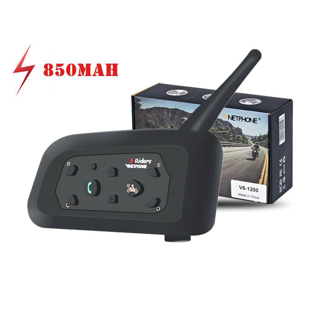 

[Stock in PH]1Pcs 1200M BT MP3 wireless waterproof motorcycle helmet bluetooth walkie talkie