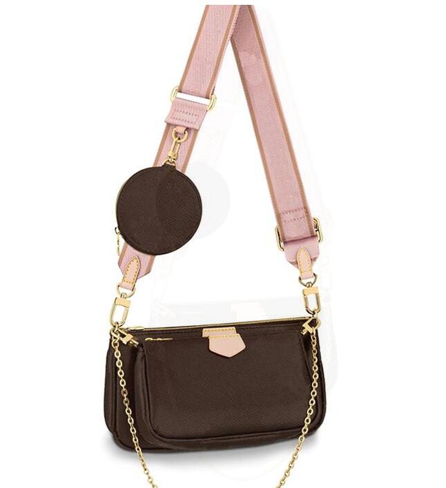 

Women Handbag leather Fashion handbags Shoulder Bags Multi pochette accessoires purses Women Favorite Mini 3pcs accessories crossbody bag, Pink