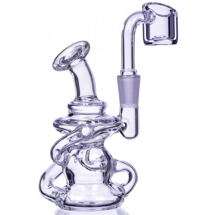 

4.5 inch Height Mini Fab Egg With 10 mm Banger Shisha Recyler Dab Rig Glass Water Bongs Smoking hookah