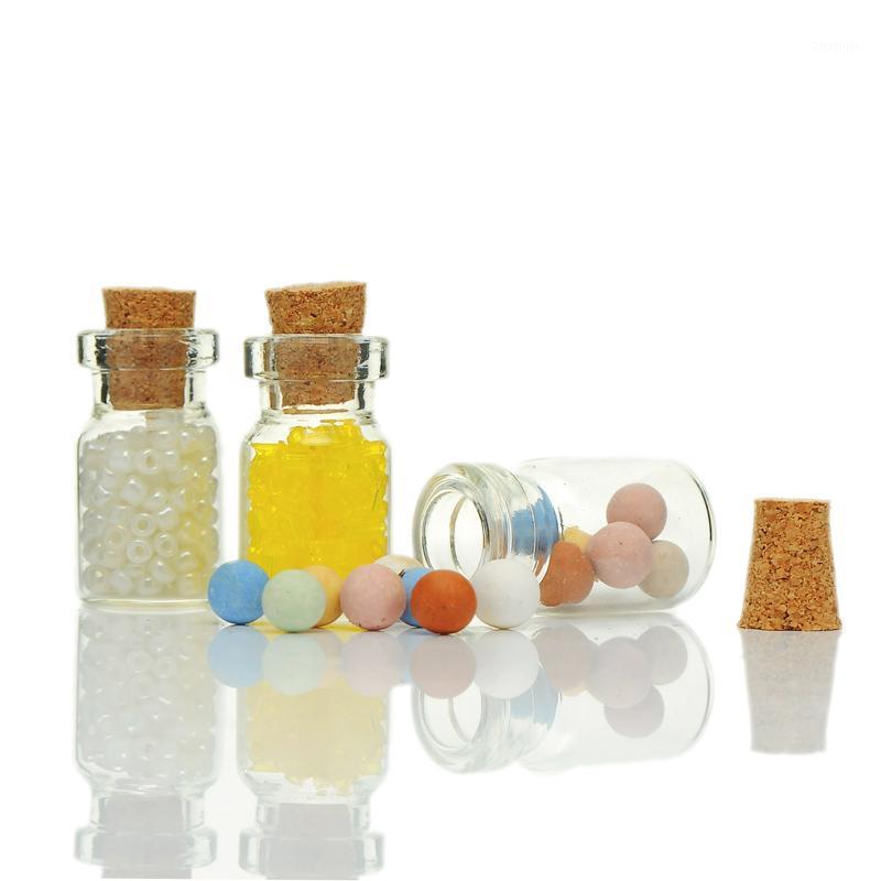 

Storage Bottles & Jars 10PCs Tie Plug Tiny Glass With Corks Small Jewelry Vial Potion Container DIY Crafts Sundry Organizer