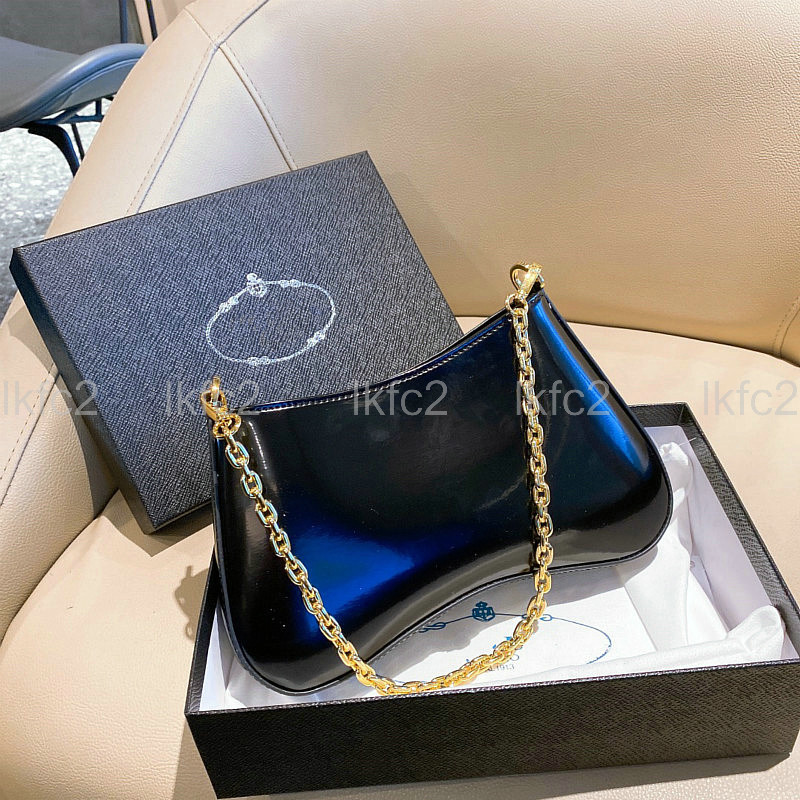 

Women fashion leather bag handbags totes high quality designer shoulder chain bags luxury baguettes hobos, Black