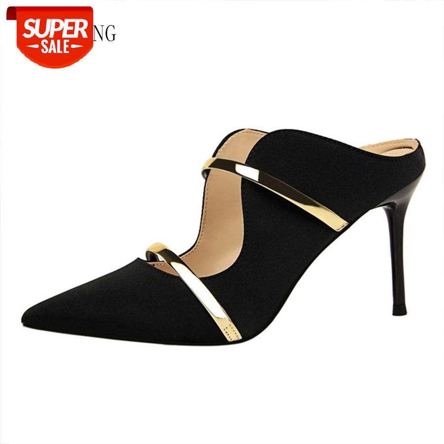 

Sexy Women Sandals Summer Hollow Out Kitten Heels Banquet Office Lady Shoes Wedding Female 2019 Autumn Sandals #Yw5P, Black