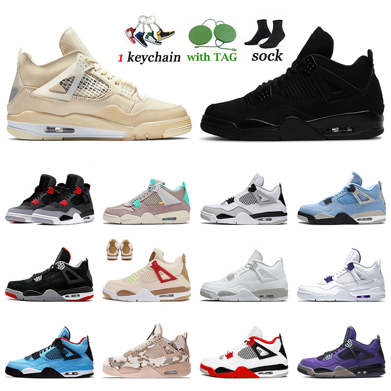 

Mens Designer Jumpman 4 4s Sail Military Black Cat Bsaketball Shoes White Oreo Bred University Blue Veterans Day Fire Red Womens Off Retro Fashion Trainers Sports, C40 yellow 40-47
