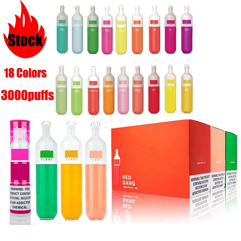 

FlU FLOAT Disposable Vape battery 18 Colors 3000 Puffs E Cigarette Pod Device Prefilled 8ml Cartridge Vapor Pen Vs BAR Bang XXL