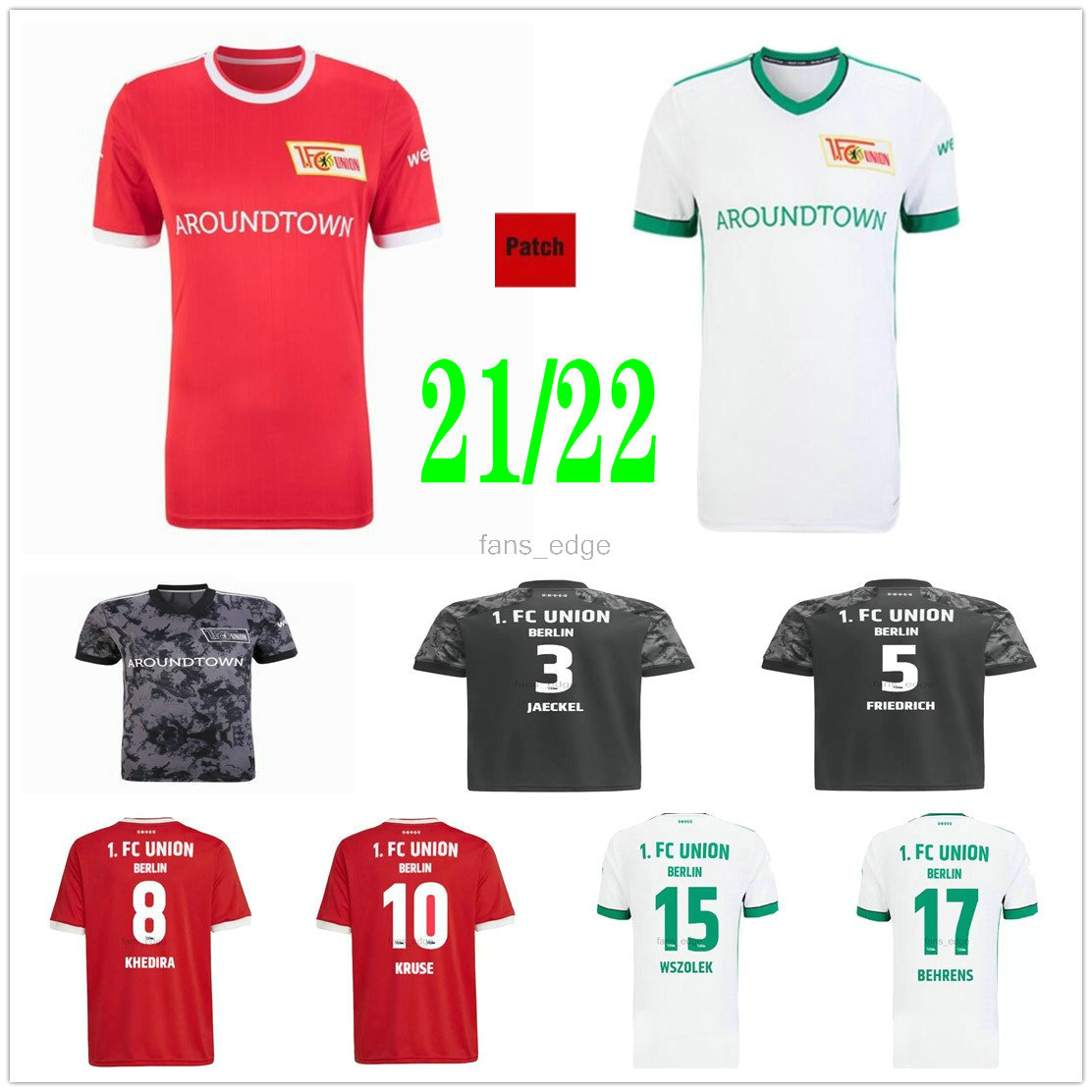 

2021 2022 Union Berlin Soccer Jerseys KRUSE TRIMMEL ANDRICH FRIEDRICH PIATEK CUNHA CORDOBA DARIDA SELKE KHEDIRA Haraguchi Custom 21 22 Home Away Football Shirt, Black