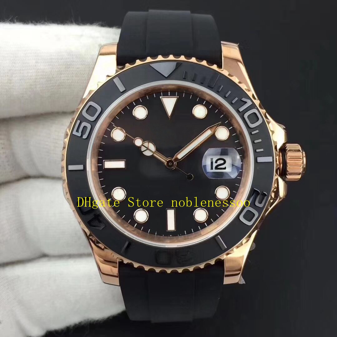 

Super N Factory Mens Watch 904L Steel Men's 40MM 18k Rose Gold Black Dial Automatic Men 126655 Rubber Band Oysterlock clasp 116655 NoobF ETA 2836 Movement Watches, 01