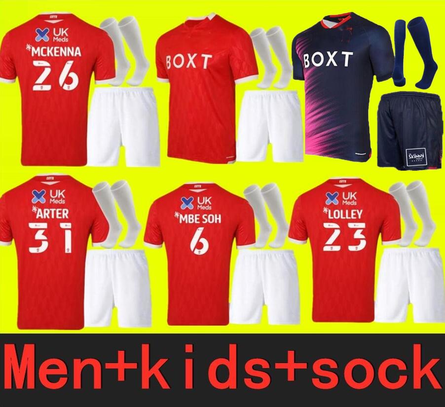 

21 22 Nottingham soccer jerseys Forest home red 2021 2022 Camiseta Worrall MBE SOH LOLLEY MCKENNA ARRER football shirts top thailand maillot de foo men kids kitt