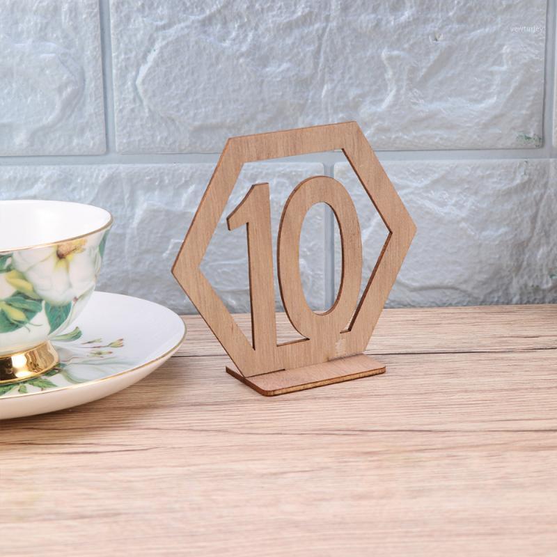 

Party Decoration 20PCS 1-20 Number Seat Wooden Hexagon Wedding Table Numbers Decor Hollow-out