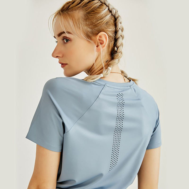 

2021 New Summer Womens T-shirts Fashion O-Neck Short Sleeve Soft Breath Quick-Dry Top Casual Sports Gym Solid Color T-Shirt, White