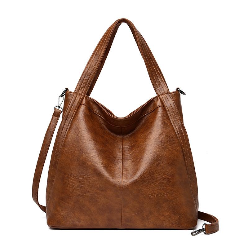 

2021 classic retro ladies handbags European and American fashion one shoulder messenger bag large capacity female bag, Black